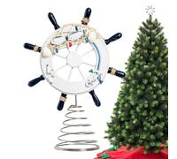 Generico Decorazione del Volante della Nave - Ornamento per La Casa, Decorazionne della Parte Superiore 'Albero di Natale | Decorazionne per Nave da 11 Pollici con Rete da per Bagno, Camer