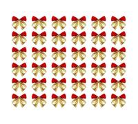 Genérico Decorazione di Cravatte Natalizie, 36 Pezzi, Mini Legami Natalizi Rosso Oro Argento per Le Vacanze | per Avvolgere Artigianato Interno Esterno Parete Finestra Porta Patio