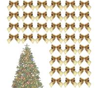 Genérico Decorazione Di Fiocchi Di Natale | 36 Pezzi Mini Decorazioni per Feste | Fiocchi Decorativi Albero Di Natale - per Avvolgere Ghirlande Artigianato Mensola Parete Finestra Porta