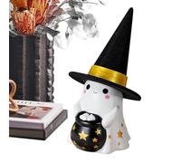 Generico Decorazione di Halloween - Figura Fantasma | Halween Ghosts LED Figure, Una Lanterna in Resina Sintetica inquietante con Cappello da, Ideale per, scaffale, Tavolo e a casa