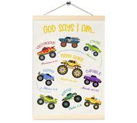 Generico Decorazione murale camion per cameretta bambini,Decorazione per camera da - Banner Decorativo da Parete | per Soggiorno Camera Bambina Sala Studio Asilo Compleanno