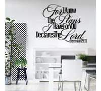 Generico Decorazione murale Cristiana in Metallo, Decorazione murale Geremia 29:11, Arte della Fede, Decorazione Artistica in Metallo, Scultura Moderna per la casa, Soggiorno, Camera da Letto, c