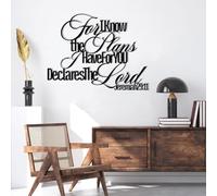 Generico Decorazione murale Cristiana in Metallo, Decorazione murale Geremia 29:11, Arte della Fede, Decorazione Artistica in Metallo, Scultura Moderna per la casa, Soggiorno, Camera da Letto, c