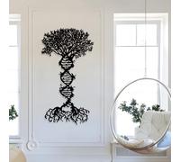 Generico Decorazione murale in Metallo Albero della Vita, Decorazione murale in Metallo - Albero del Dna, Decorazione per Soggiorno e Cucina, Scultura Moderna, Decorazione per la casa per soggio