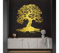 Generico Decorazione murale in Metallo Albero della Vita - Decorazione murale Moderna Ispirata alla Natura con Radici e Rami - Decorazione murale in Metallo Spirituale per Soggiorno,