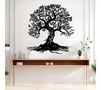 Generico Decorazione murale in Metallo Albero della Vita - Decorazione murale Moderna Ispirata alla Natura con Radici e Rami - Decorazione murale in Metallo Spirituale per Soggiorno,