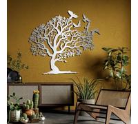 Generico Decorazione murale in Metallo con Albero della Vita, Decorazione in Metallo con Albero della Vita, Decorazione murale con Uccelli, Scultura Moderna per la casa, Albero Artistico per SOG