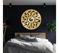 Generico Decorazione murale in Metallo con costellazioni, Decorazione murale in Metallo - Ornamento astrologico e Zodiacale, Opera d'Arte Decorativa, Scultura Moderna per la casa, Soggiorno, Cam