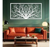 Generico Decorazione murale in Metallo con Ramo d'albero, Decorazione murale in Metallo - Albero della Vita, Ornamento Autunnale, Natura da Appendere, Opera d'Arte Decorativa, Scultura Moderna p