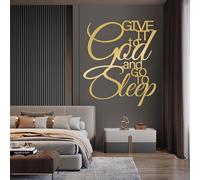 Generico Decorazione murale in Metallo dallo a Dio, Decorazione Religiosa Cristiana in Metallo sopra Il Letto, Decorazione Artistica Nera per Soggiorno, corridoio e Scale della Camera da Letto