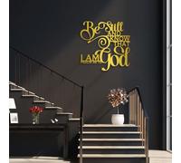 Generico Decorazione murale in Metallo Nero, Salmo 46:10, Versetto Stai Fermo, Regalo Cristiano, Decorazione murale in Metallo, Opera d'Arte Decorativa, per Soggiorno, Camera da Letto, Corrido