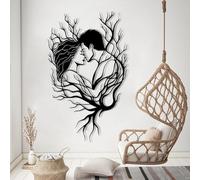 Generico Decorazione murale in Metallo Raffigurante Un Uomo e Una Donna Che Si baciano, Coppia Romantica, Decorazione Artistica in Metallo, Scultura d'Arte Moderna, Decorazione per la casa per s
