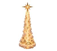 Generico Decorazione Natalizia da Parete con Percorso Magico Luminoso | Percorso Magico Luminoso Con Effetto Cascata, Da Parete LED Con Renna E Babbo Natale, Struttura In Acrilico E Cotone