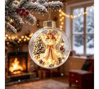 Generico Decorazione Natalizia Luminosa con Storia di Natale | Decorazioni Da Appendere Con Scena Natalizia Luminosa Per Mensole, Librerie, Portici, Giardini, Cortili, Funziona A Batteria
