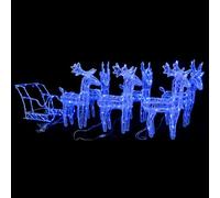 Generico Decorazione Natalizia Renne e Slitta 320 LED Acrilico,Decorazioni Natalizie,Luci di Natale-3100425