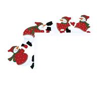 Generico Decorazione per Cornice Natalizia - creativi per Angoli, Decorazioni per cornici di Porte in Legno, Cartello per Porta angolare a Doppia Faccia, Ciondolo con Babbo Natale Nano | Ornamento da