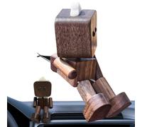 Generico Decorazione Per Cruscotto In Legno A Forma Di Figurina | Figurina Legno Montabile Auto,Divertente Diffusore Di Essenze Per Viaggi Regali Casa