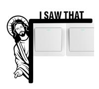 Generico Decorazione Per L'angolo Della Porta - Ho Visto Quell'arredamento Di Gesù, Creativa E Divertente Per La Porta, Ornamento Cristiano Con Cornice In Legno | Decorazione Angolare Unica Con