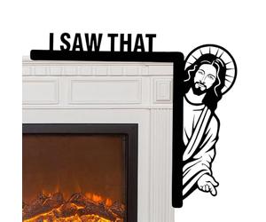 Generico Decorazione Per L'angolo Della Porta - Ho Visto Quell'arredamento Di Gesù, Creativa E Divertente Per La Porta, Ornamento Cristiano Con Cornice In Legno | Decorazione Angolare Unica Con