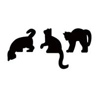 Generico Decorazione Per Porte | Silhouette di Gatto Nero per Ghirlanda,Arte Murale Silhouette Animali Per Hotel Bagno Ristorante Salotto Ufficio