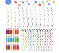 Generico Decorazioni a | Streamers Colorati a Forma di Matite | Decorazioni a per Tornare a Scuola - per Insegnanti Scuola Casa Compleanno Bambini Natale Ufficio Primavera e Feste