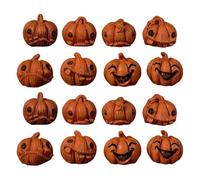 Generico Decorazioni Autunnali Con Zucche - 16 Pezzi Figurine di Zucche in Resina - Piccoli Ornamenti Halloween per Auto Vetrina Bottiglia Tavolo Camera Stagionali