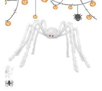 Generico Decorazioni di hall0ween Spider - Falso Ragno Grande Grande Bianco Realistico | Decorazioni di Ragni giganti | Propsuli per Passi giganti in raggrupparsi in Modo inquietante e Flessibile
