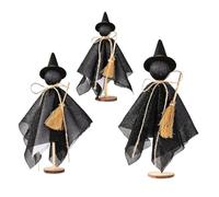 Generico Decorazioni di Halloween | Decorazione da Tavolo a 3 camere - Set Decorativo per Soggiorno, Cucina, Ufficio o scaffale | Atmosfera misteriosa e Festosa (H. 15 cm)