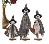 Generico Decorazioni di Halloween - Tessuto in Legno da 7,87 Pollici | Decorazioni rustiche - Scaffale del Ghost Table Bureau per Festival Autunnali Donna Calda