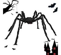 Generico Decorazioni di Ragno Gigante di Halloween | Set di Ragni Pelosi all'aperto,Puntelli di Ragno enormi Finti Spaventosi, Decorazione di Puntelli di Spaventoso per casa stregata