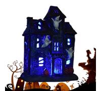 Generico Decorazioni Halloween Interno, Luminosa Villaggio Halloween Con Luci A LED, Figurina In Resina Casa Del Villaggio Infestata, Città Fantasma Spettrale Per, Arredamento Per La Casa