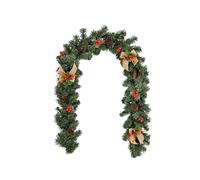 Generico Decorazioni Natalizie Artificiali con Aghi di Pino Simulati, Bacche E Pigne, for Ghirlanda di Natale, Decorazione for Camino, 180 Cm