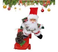 Generico Decorazioni Natalizie di Babbo Natale | Decorazione con Scooter Musicale,Decorazione per Scrivania | per Bambini Casa Soggiorno Camera da Letto Libreria Proprietari Organizzatori