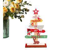 Generico Decorazioni Natalizie per Tavola,Decorazioni per Tavola in Legno Natale - Centrotavola Rustico Inverno per Mensola Cascina Bancone