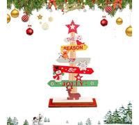 Generico Decorazioni Natalizie per Tavola - Decorazioni per Tavola in Legno Natale - Centrotavola Rustico Inverno per Mensola Cascina Bancone