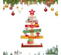 Generico Decorazioni Natalizie per Tavola | Insegna da Tavolo in Legno per Natale - Centrotavola Rustico Inverno per Mensola Cascina Bancone