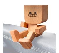 Generico Decorazioni Per Cruscotto Auto,Omino Di Legno Che Oscilla - Accessorio con Giunture Articolate per Auto Viaggi Quotidiani e Lunghi Percorsi