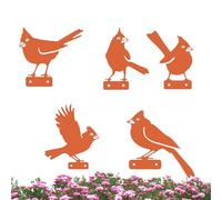 Generico Decorazioni per il Giardino degli - 5 Pezzi Insegna Vintage Decorazioni per Esterno, Rustiche Pali Da Giardino - Per Vasi Fioriere Recinzioni Esterno Cortile Paesaggio Terrazzo E Feste