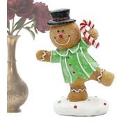 Generico Decorazioni Per Il Natale Con Tema Del Pan Di | Ornamenti per la Scrivania in Resina - Decorazioni con Figure Natalizie,Per Interni Soggiorno Camera Da Letto Comodino Bancone Festa