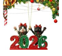 Generico Decorazioni per L'Albero di Natale 2026 - Pendenti per Gatti in Acrilico 2D - Ornamenti Decorativi per Piccoli Gattini | Simpatiche Figurine per Camera da, Cucina, Mensola del, Porta, Bal