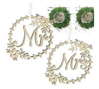 Generico Decorazioni per Sedie da Sposa, Decorazioni per Sedie Matrimonio, Cartello per Sedia con Schienale in Legno per Decorazioni di Nozze, Insegna Creativa per Lo Schienale del per Sposa E Sposo