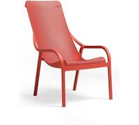 Generico Decorspace Poltrona Net Lounge in polipropilene fiber-glass per Giardino, Veranda e Lido Made in Italy (Corallo, 1)