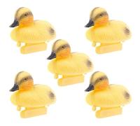 Genérico Decoy d'anatra - Ornamenti di uccelli acquatici in resina, simpatici ornamenti di - Set di 5 anatroccoli realistici in colori vivaci. Un ornamento di anatra che galleggia in una posizione