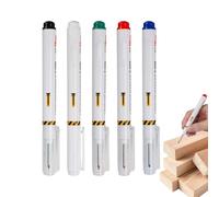 Generico Deep Hole Markers - PP, Deep Reach Marker, 5 Piece Colorful Waterproof | 20mm Permanent,Ink Marking Tool For Construction Builders, Bathroom, Woodworking, Metal, Steel, Tile, Glass