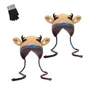 Generico Deer Storage Hat- Festive Christmas Antler Hat, Creative Antler Hats & Bag 2-in-1 Practical and Adorable (A1)