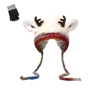 Generico Deer Storage Hat- Festive Christmas Antler Hat, Creative Antler Hats & Bag 2-in-1 Practical and Adorable (B)