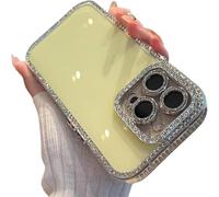 Generico Defendcase New Double-Sided Diamond-Embedded Case for iPhone, New Double Sided Diamond Phone Case, for iPhone 12/13/14/15/16 Series (for 13Pro Max,White) (Yellow,For 14Pro Max)