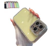 Generico Defendcase New Double-Sided Diamond-Embedded Case for iPhone, New Double Sided Diamond Phone Case, for iPhone16/15/14/13 Pro Max (Yellow,12 pro max)