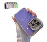 Generico Defendcase New Double-Sided Diamond-Embedded Case for iPhone, New Double Sided Diamond Phone Case, for iPhone16/15/14/13 Pro Max (Purple,12 pro)