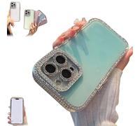 Generico Defendcase New Double-Sided Diamond-Embedded Case for iPhone, Solid Color Anti-Drop All-Inclusive Phone Case with Lens Protection, for iPhone 16/15/14/13/12ProMax (15plus,Green)
